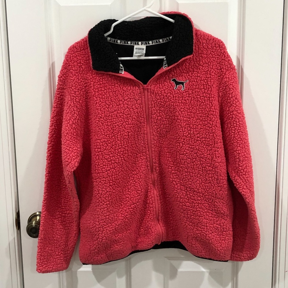 PINK Fuzzy Sherpa Zip-Up